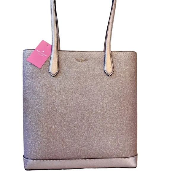 kate spade Handbags - Kate Spade Glitter Rose Gold Tinsel Tote Shoulder bag Handbag Bag Purse NWT $400